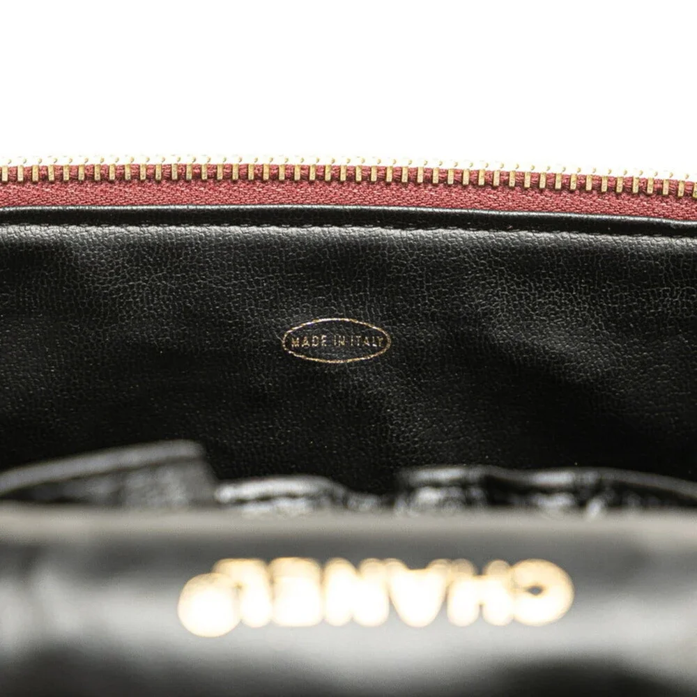 CHANEL Caviar Leather Logo Vanity Bag